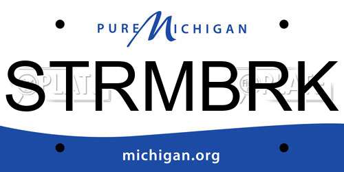 STRMBRK Michigan License Plate