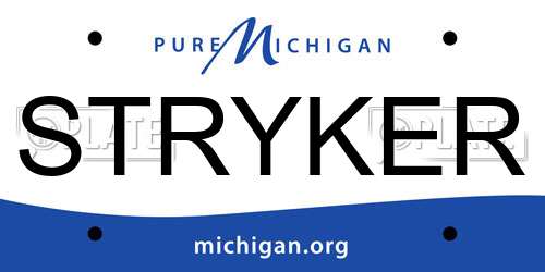 STRYKER Michigan License Plate