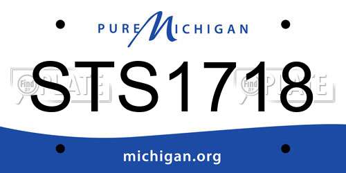 STS1718 Michigan License Plate