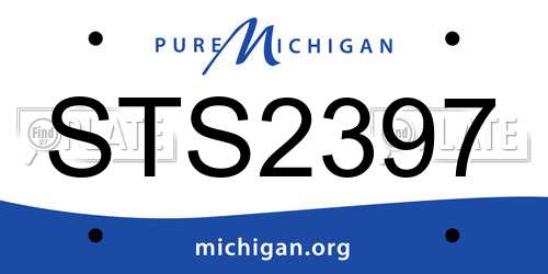 STS2397 Michigan License Plate