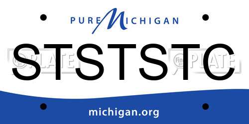 STSTSTC Michigan License Plate