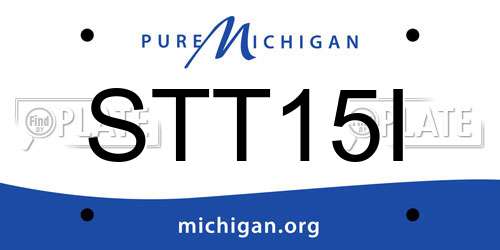 STT15I Michigan License Plate