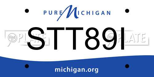 STT89I Michigan License Plate
