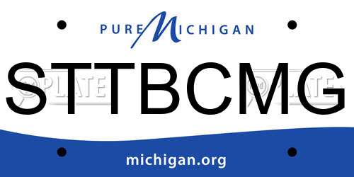 STTBCMG Michigan License Plate