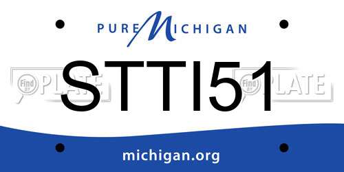 STTI51 Michigan License Plate