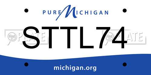 STTL74 Michigan License Plate