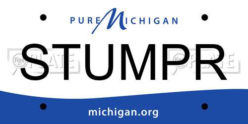 STUMPR Michigan License Plate