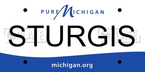 STURGIS Michigan License Plate