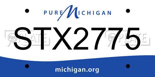 STX2775 Michigan License Plate