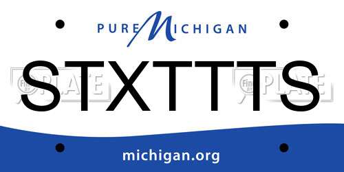 STXTTTS Michigan License Plate