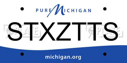 STXZTTS Michigan License Plate