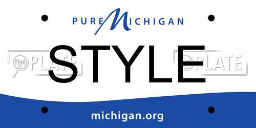 STYLE Michigan License Plate