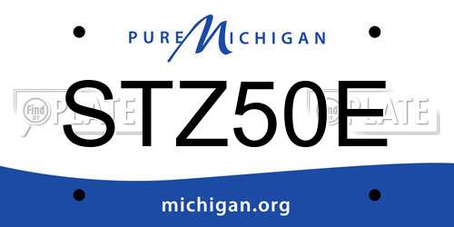STZ50E Michigan License Plate