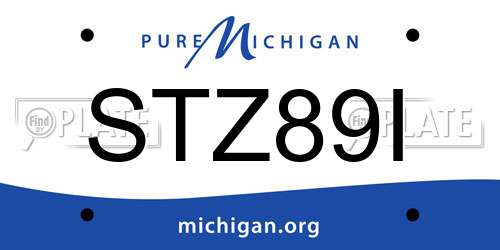 STZ89I Michigan License Plate