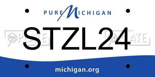 STZL24 Michigan License Plate