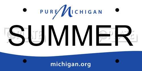 SUMMER Michigan License Plate