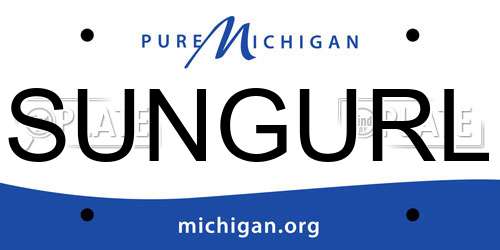 SUNGURL Michigan License Plate