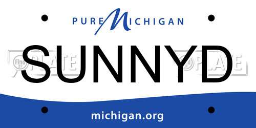 SUNNYD Michigan License Plate