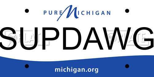 SUPDAWG Michigan License Plate