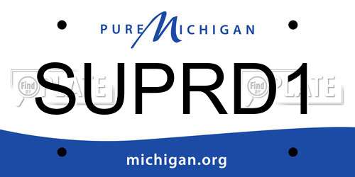 SUPRD1 Michigan License Plate