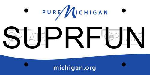 SUPRFUN Michigan License Plate