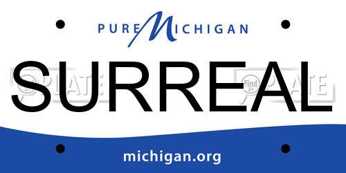 SURREAL Michigan License Plate