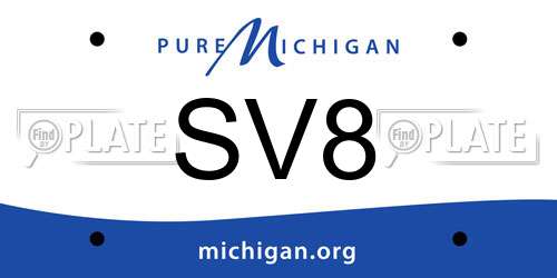 SV8 Michigan License Plate