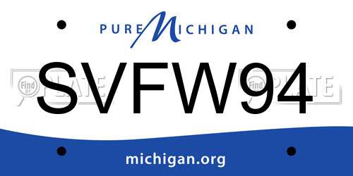 SVFW94 Michigan License Plate