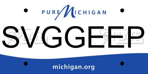 SVGGEEP Michigan License Plate
