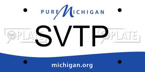 SVTP Michigan License Plate