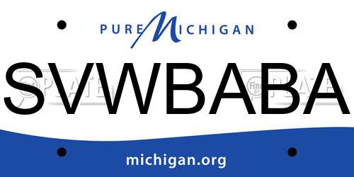 SVWBABA Michigan License Plate