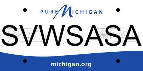 SVWSASA Michigan License Plate