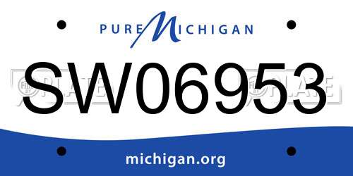 SW06953 Michigan License Plate