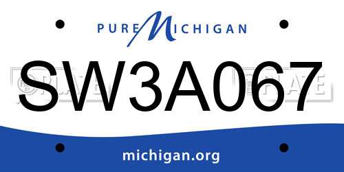 SW3A067 Michigan License Plate