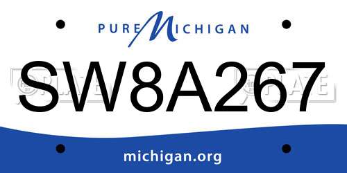 SW8A267 Michigan License Plate