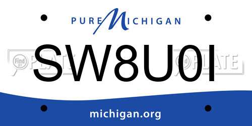 SW8U0I Michigan License Plate
