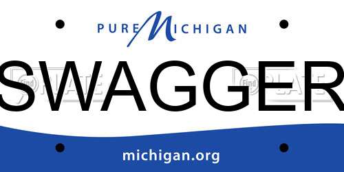 SWAGGER Michigan License Plate