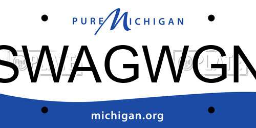 SWAGWGN Michigan License Plate