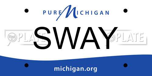 SWAY Michigan License Plate