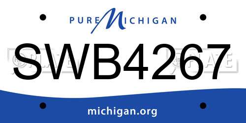 SWB4267 Michigan License Plate