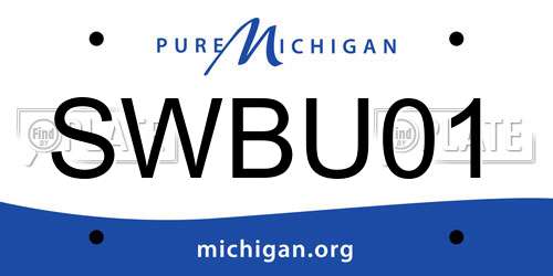 SWBU01 Michigan License Plate