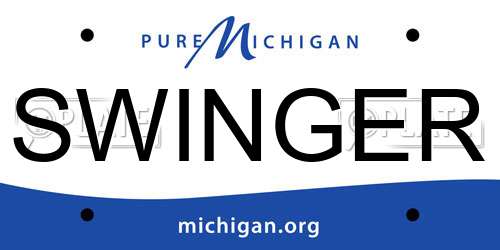 SWINGER Michigan License Plate