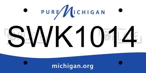 SWK1014 Michigan License Plate