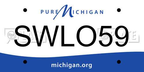 SWLO59 Michigan License Plate