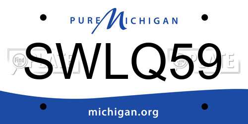 SWLQ59 Michigan License Plate