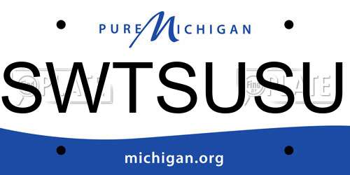 SWTSUSU Michigan License Plate
