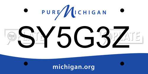 SY5G3Z Michigan License Plate