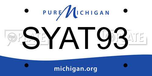 SYAT93 Michigan License Plate