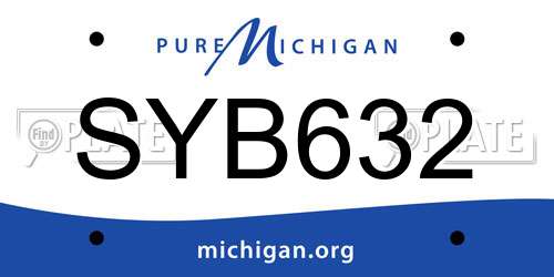 SYB632 Michigan License Plate