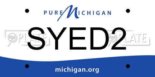 SYED2 Michigan License Plate